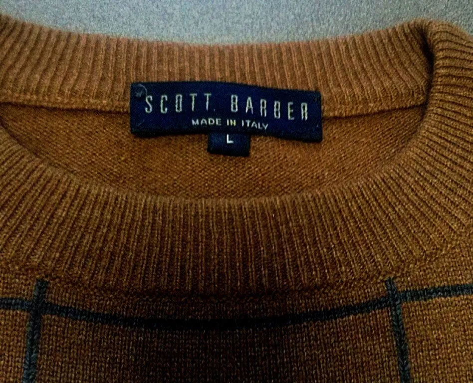 Scott Barber- Brown Wool & Cashmere Fashion Sweater- size L