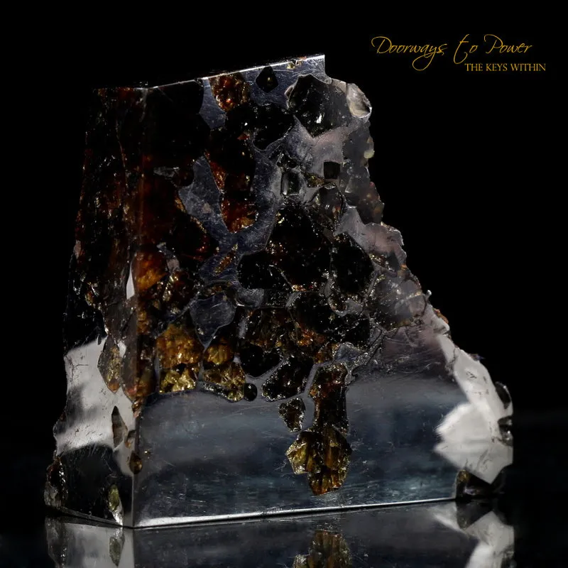 Seymchan Pallasite Meteorite Altar Stone 'Portal' Museum Quality