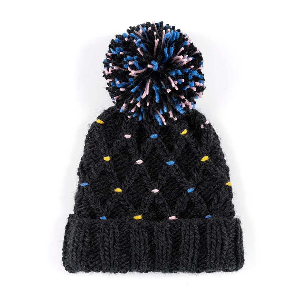 Shiraleah Lisle Winter Knit Hat/Beanie, Black - FINAL SALE ONLY