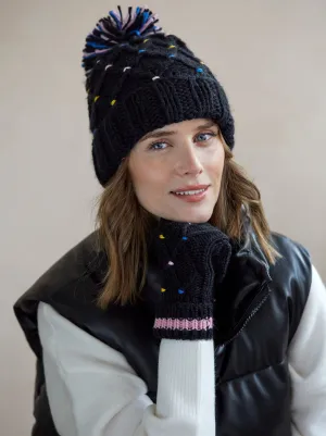 Shiraleah Lisle Winter Knit Hat/Beanie, Black - FINAL SALE ONLY