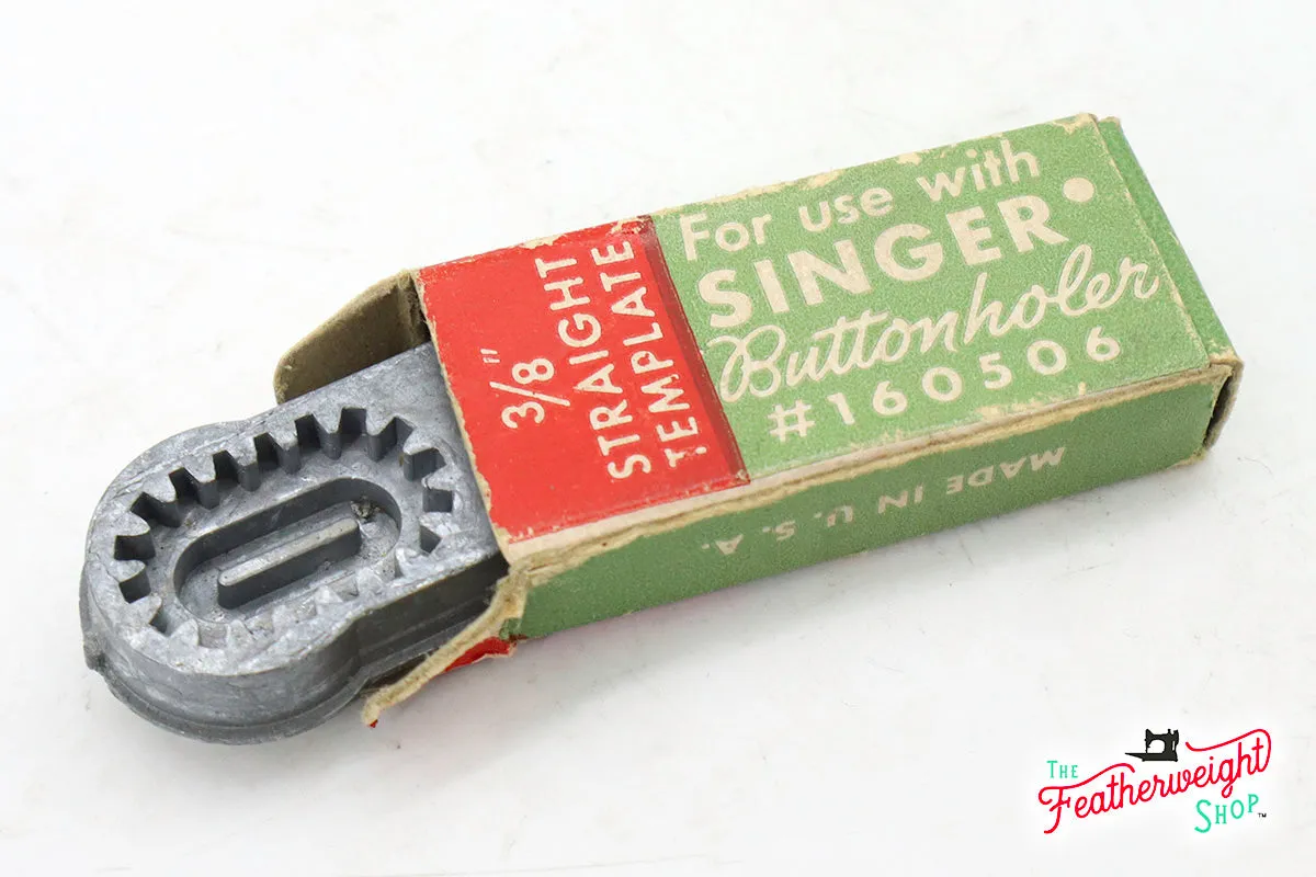 Singer Buttonholer Attachment Template, BOXED (Vintage Original) - RARE