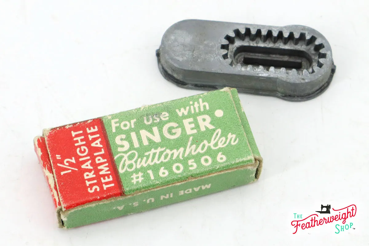 Singer Buttonholer Attachment Template, BOXED (Vintage Original) - RARE