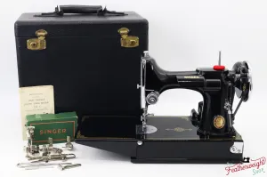 Singer Featherweight 221, Chicago World's Fair, Fully Restored in Gloss Black, AD547*** - RARE