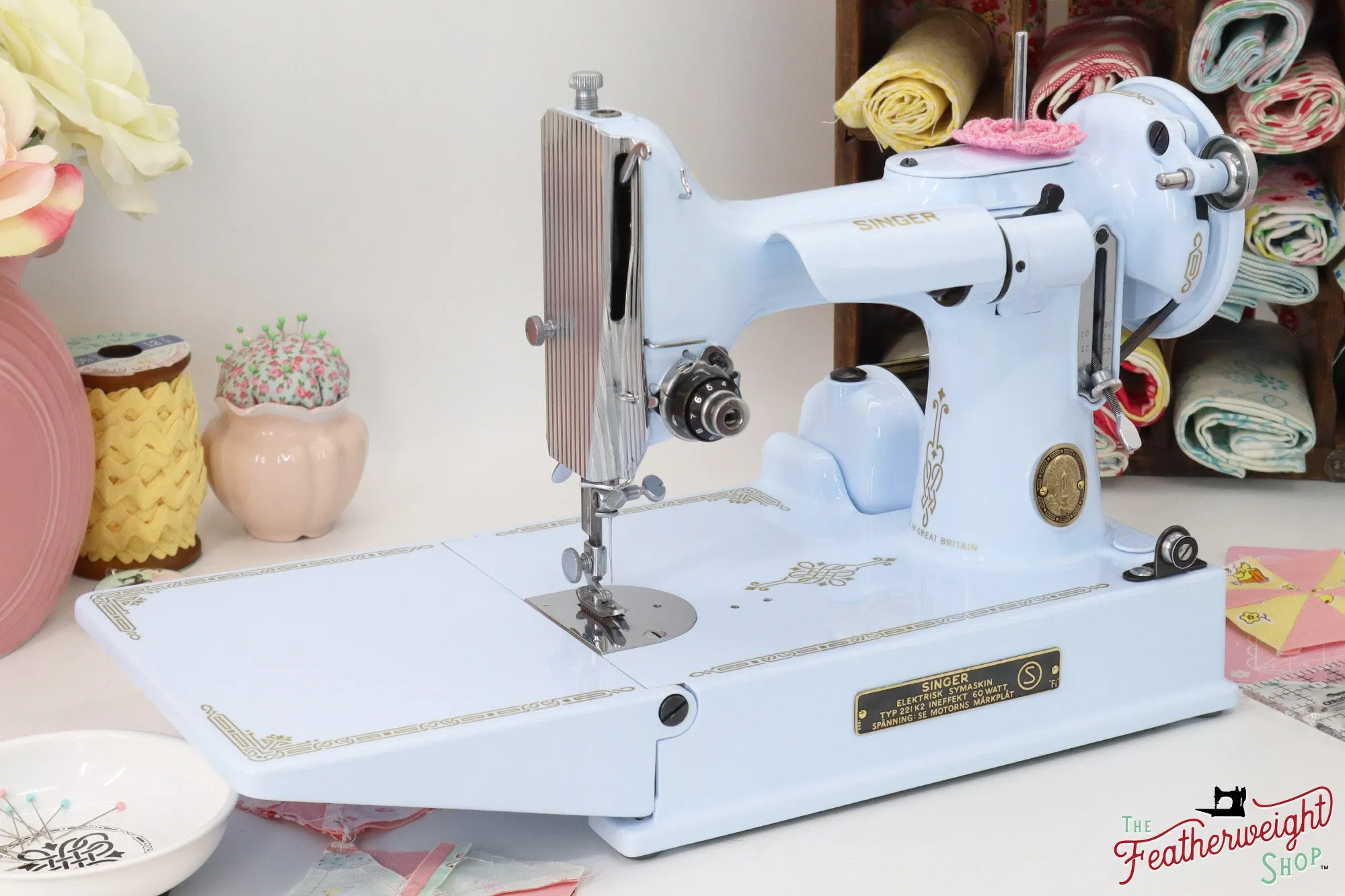 Singer Featherweight Swedish 221K EH138*** - Fully Restored in Cinderella Blue