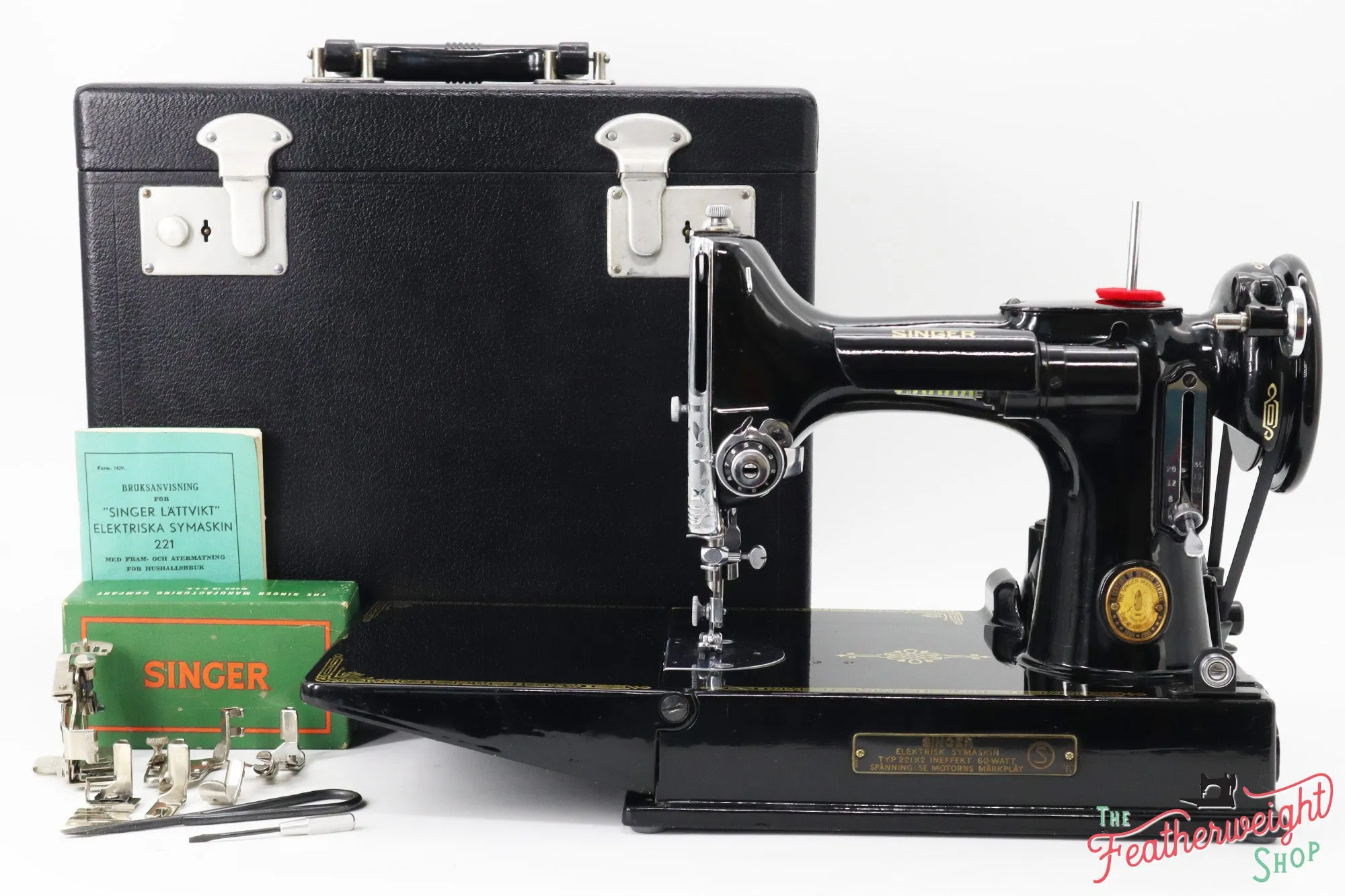 Singer Featherweight Swedish 221K Sewing Machine, Centennial, EH008***