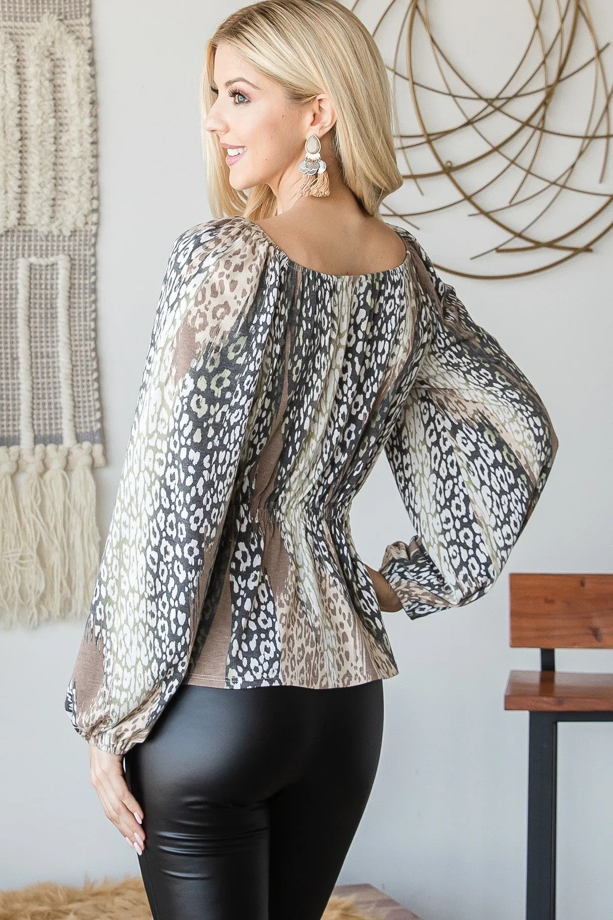 Snakeskin Tunic Top