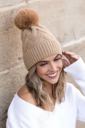 Snow Fall Chunky C.C Knit Beanie