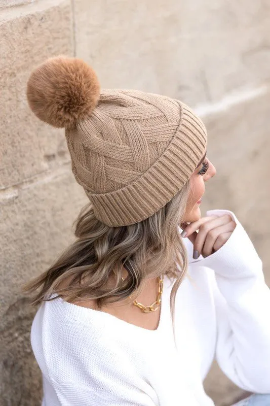 Snow Fall Chunky C.C Knit Beanie