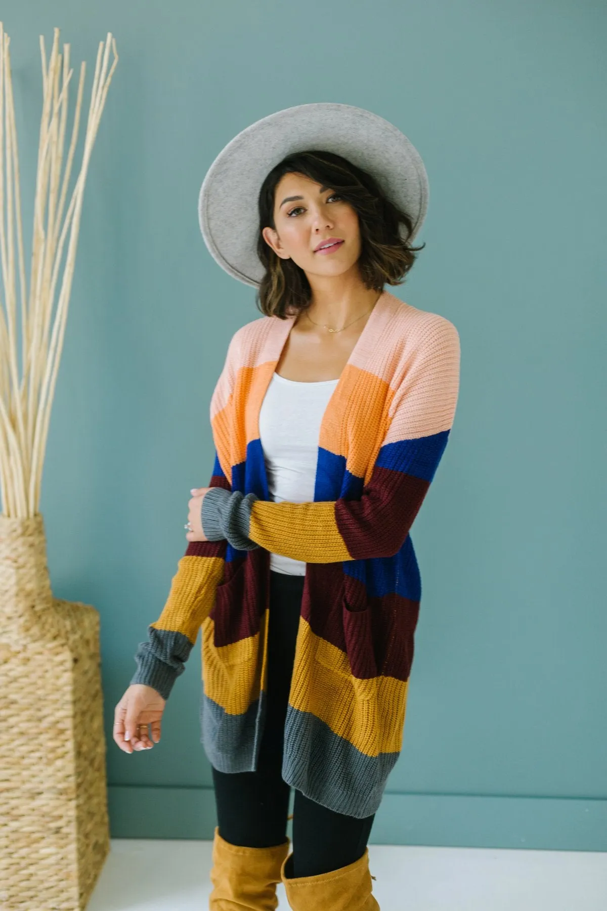 Striped ColorBlock Spring Cardigan