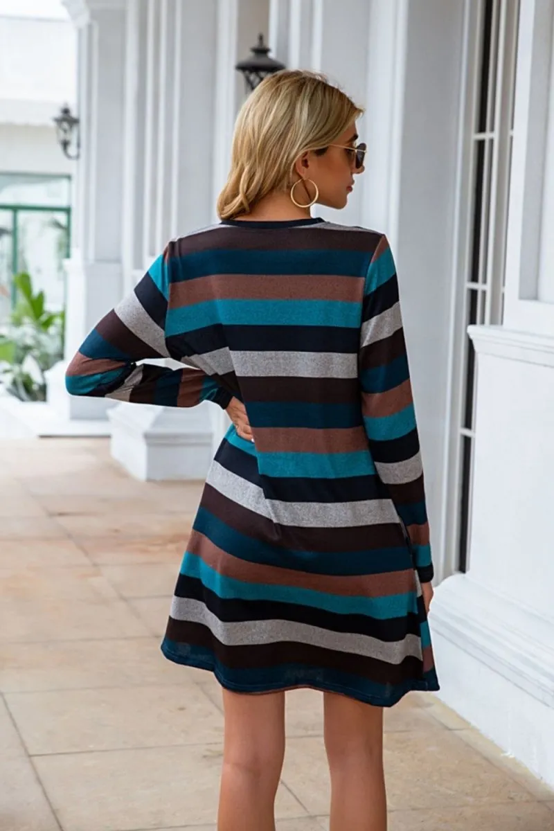 Stylish Fall Long Sleeve Casual Dress