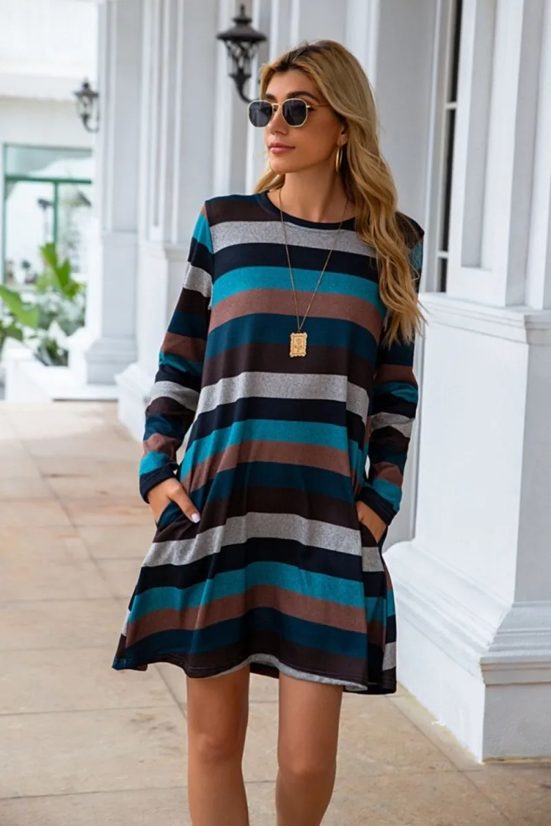 Stylish Fall Long Sleeve Casual Dress