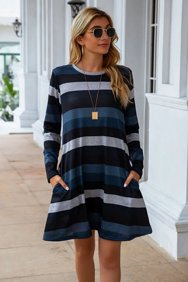 Stylish Fall Long Sleeve Casual Dress