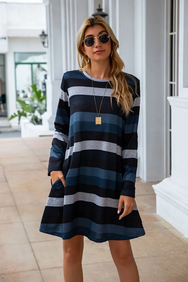 Stylish Fall Long Sleeve Casual Dress