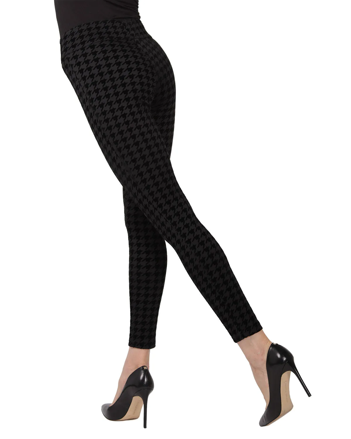 Suede Houndstooth Shaping Leggings