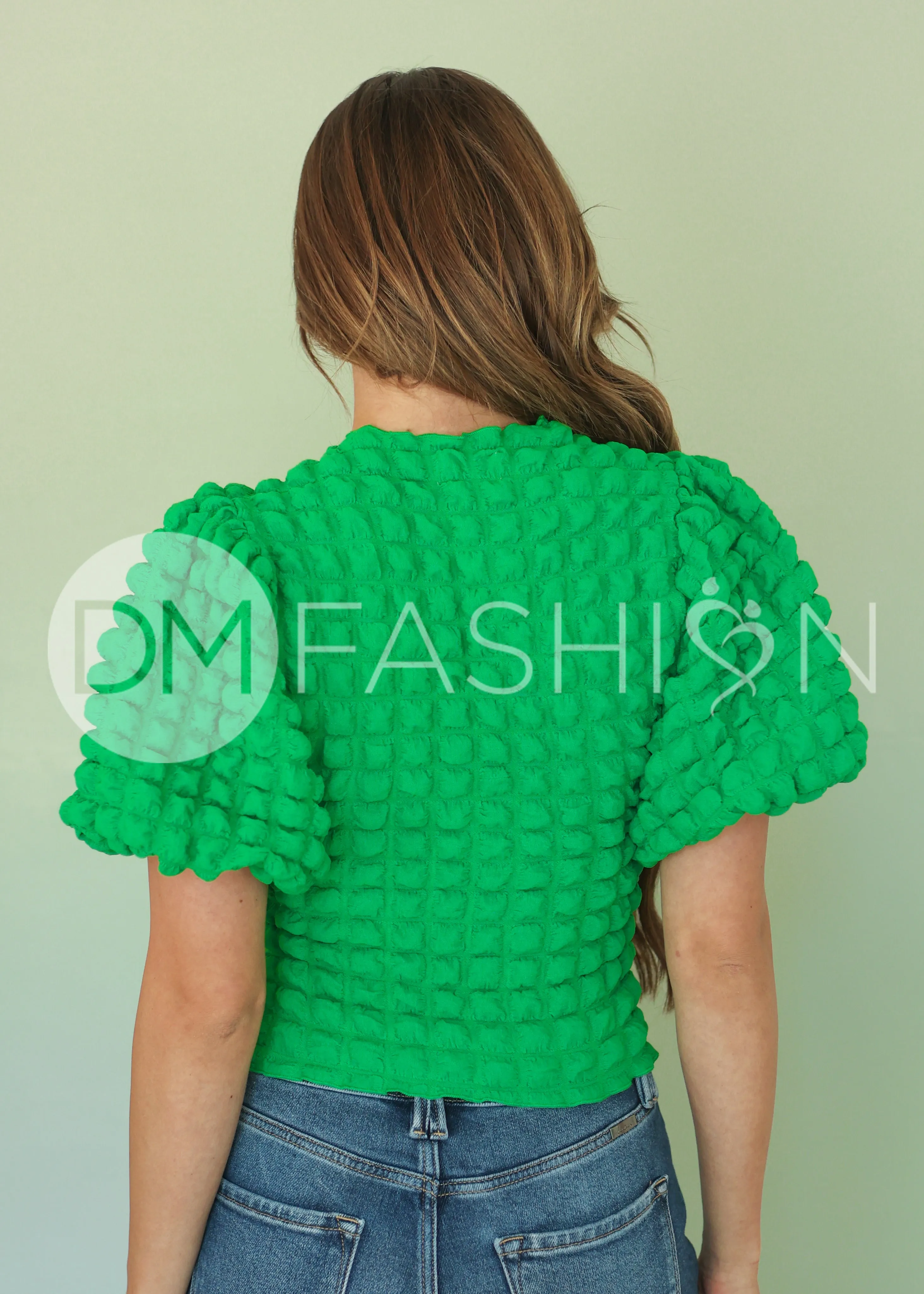 Sunday Brunch Kelly Green Top - DM EXCLUSIVE