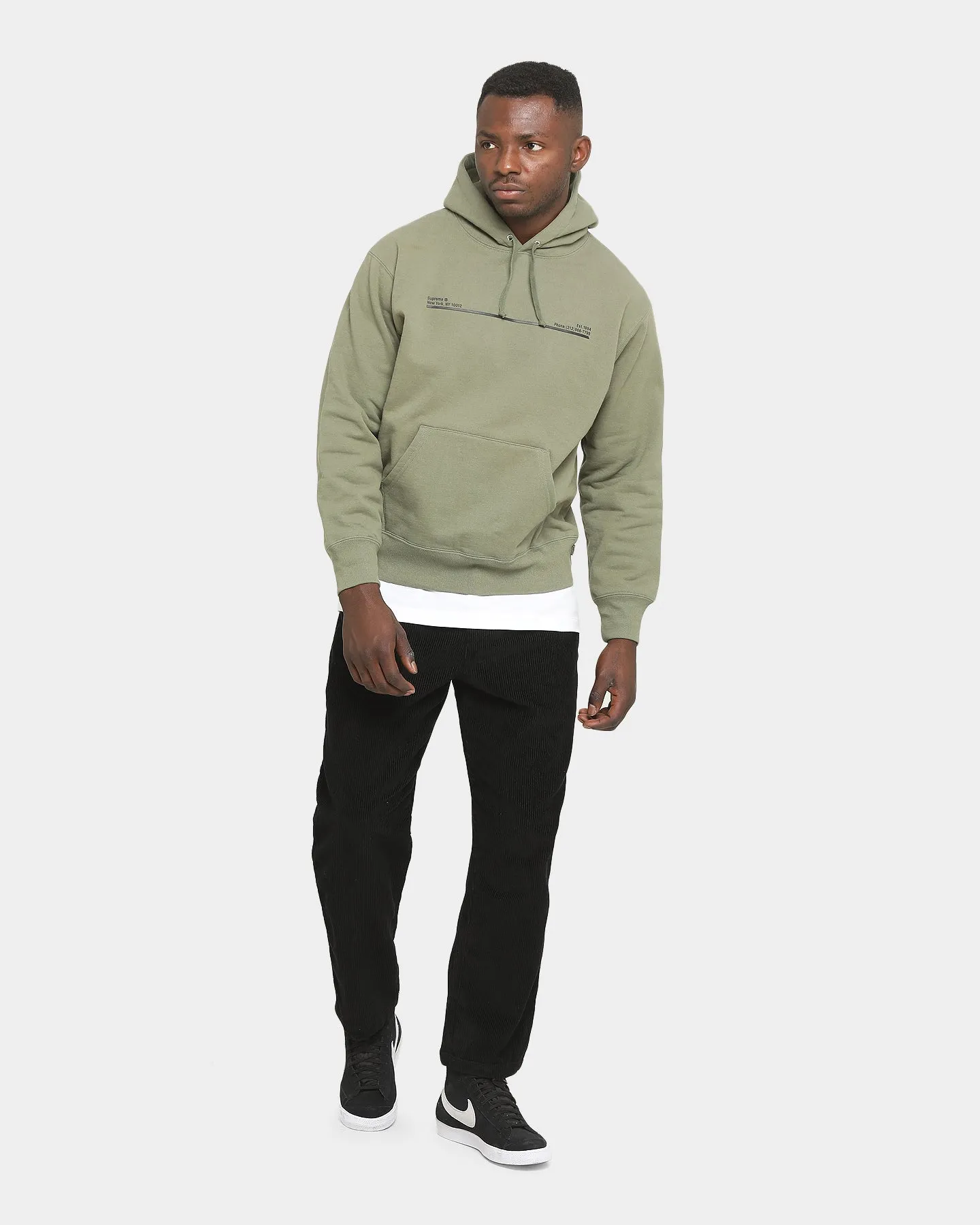 Supreme Shop Hooded Sweatshirt Light Olive