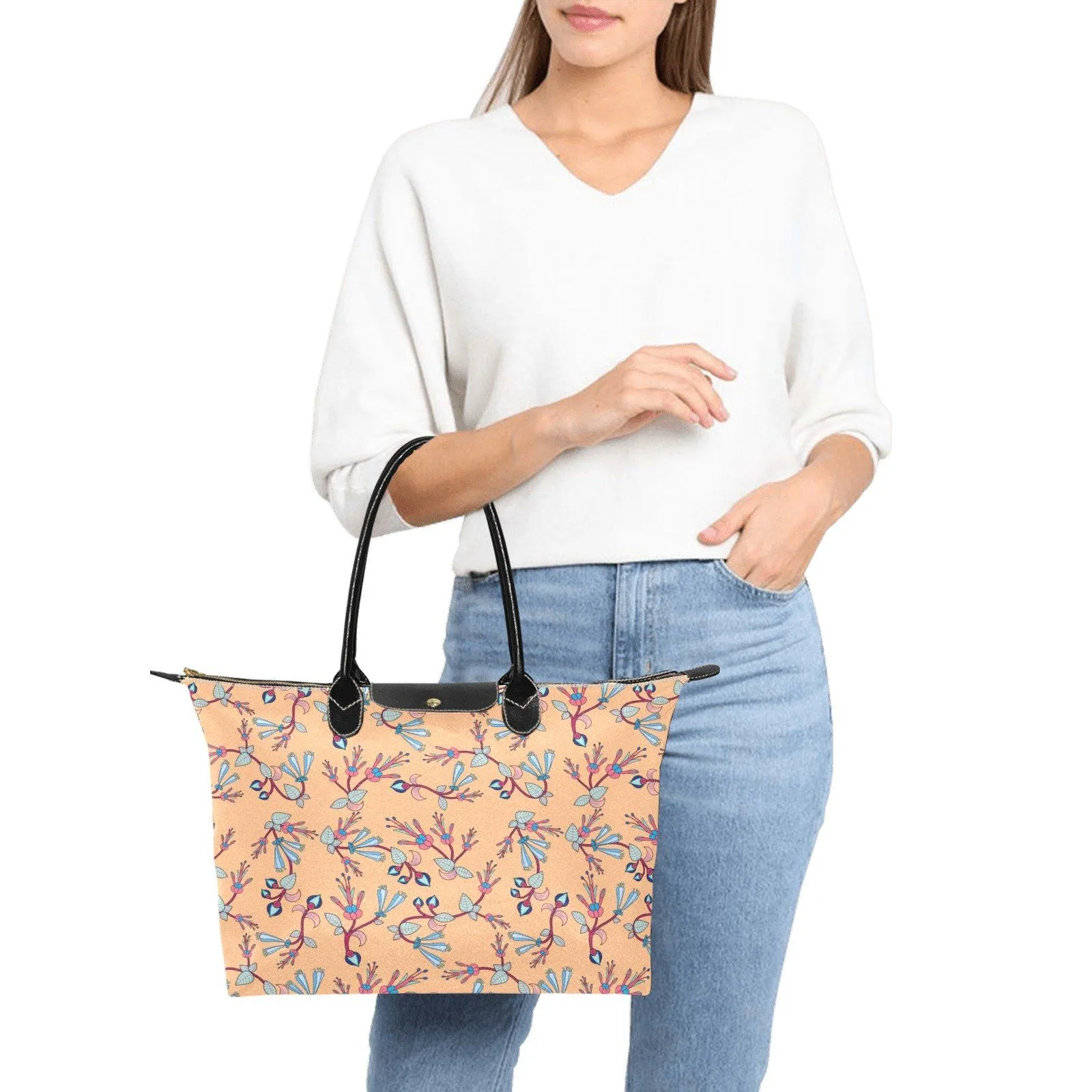 Swift Floral Peache Single-Shoulder Lady Handbag