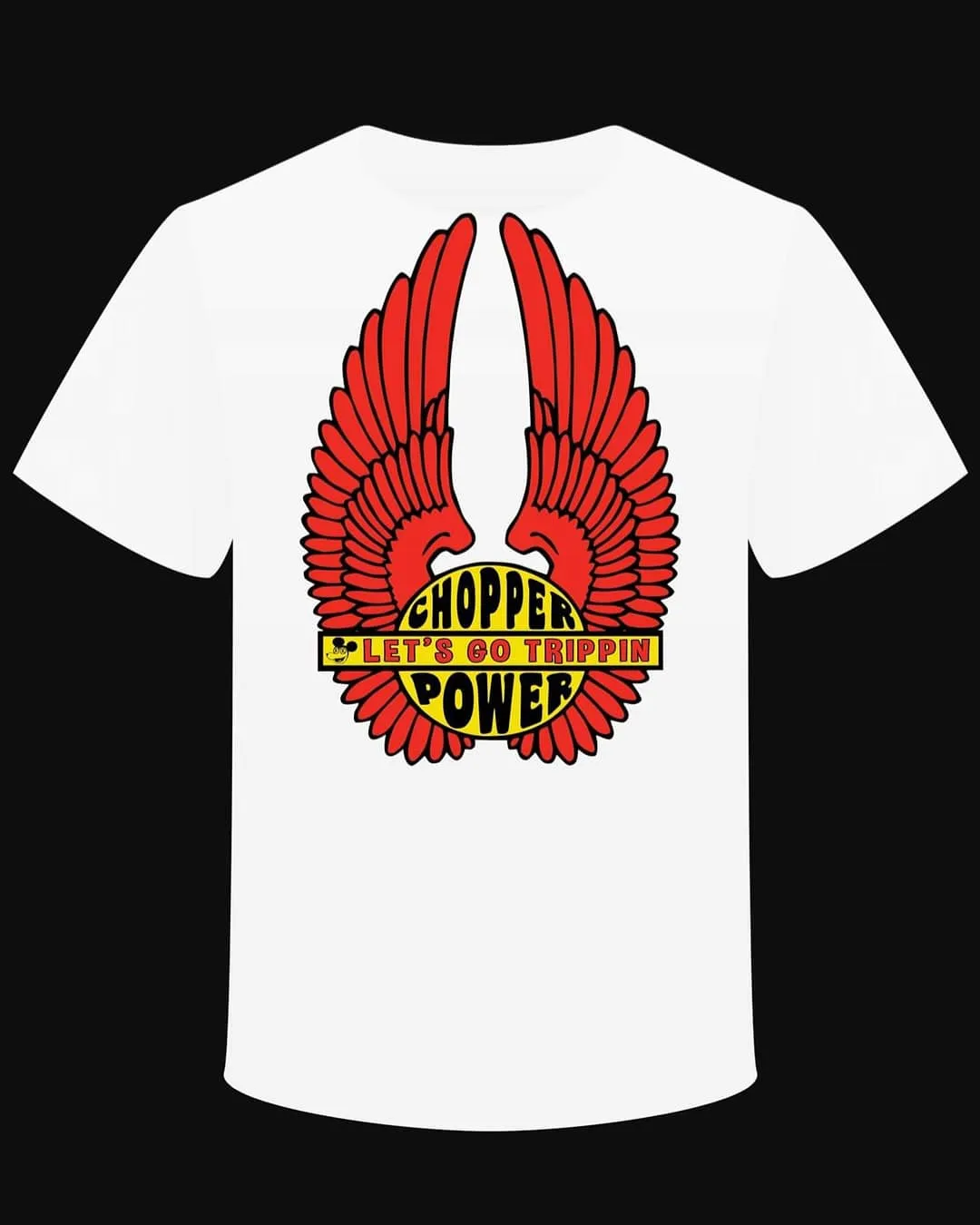 T-Shirt "Chopper Power Let's go trippin" BIKE  MOTO OLD VINTAGE DESIGN LOGO