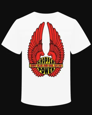 T-Shirt "Chopper Power Sniff Glue and Hail Satan" BIKE MOTO OLD VINTAGE DESIGN LOGO