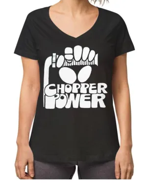 T-Shirt "Chopper Power" BIKE WOMAN MOTO OLD VINTAGE DESIGN LOGO