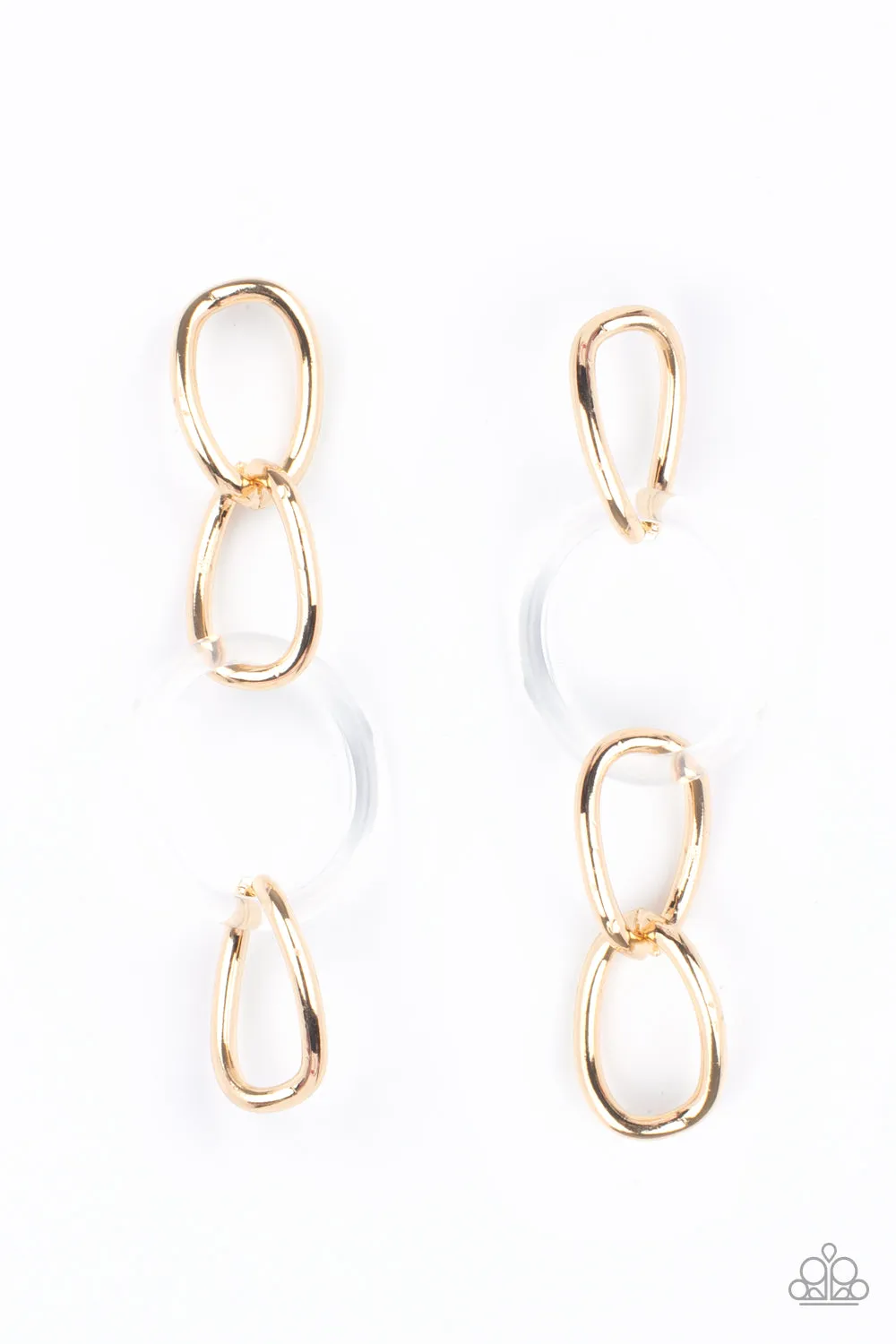 Talk In Circles Gold Earrings