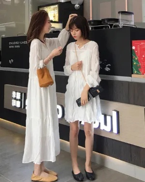 TastyHottie - Chic Long Sleeve White Chiffon Summer Dress