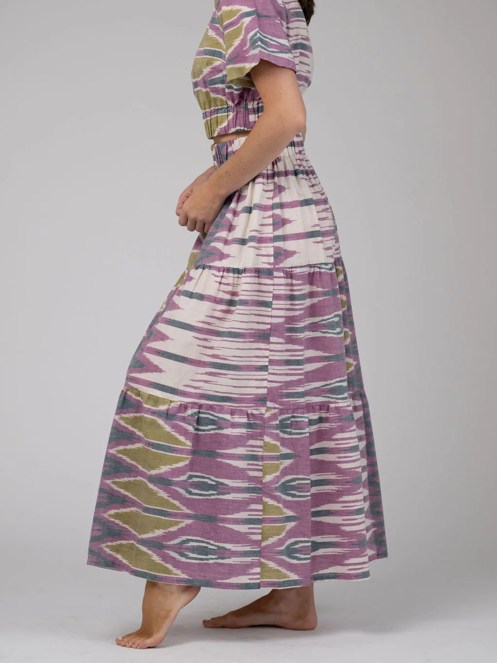 The Abby Skirt | Eco Purple Ikat