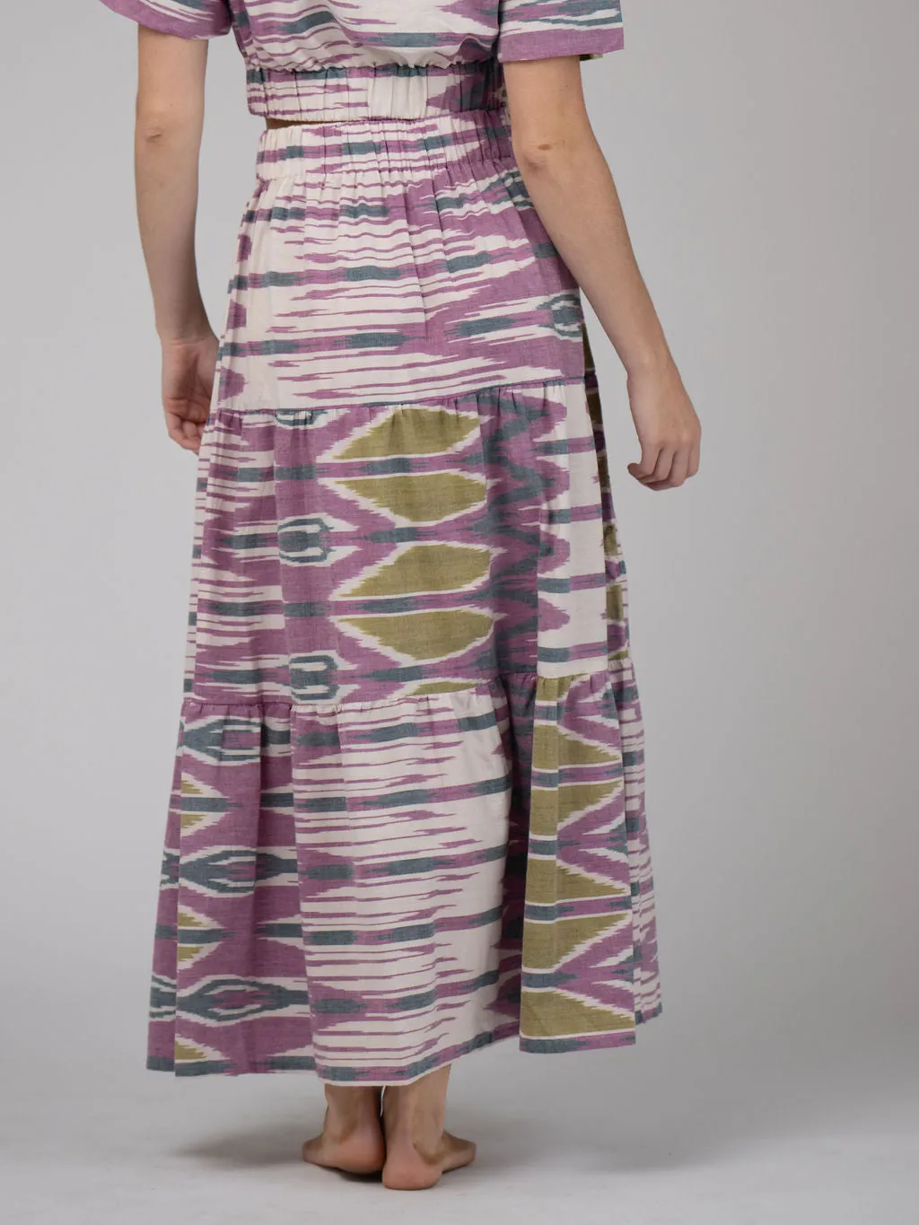 The Abby Skirt | Eco Purple Ikat