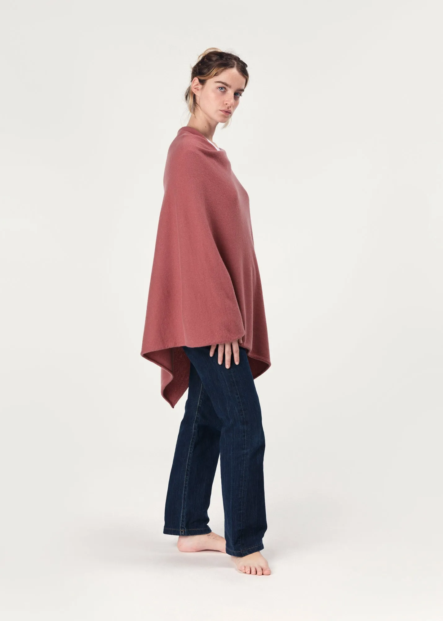 THE CLASSIC PONCHO | Desert rose