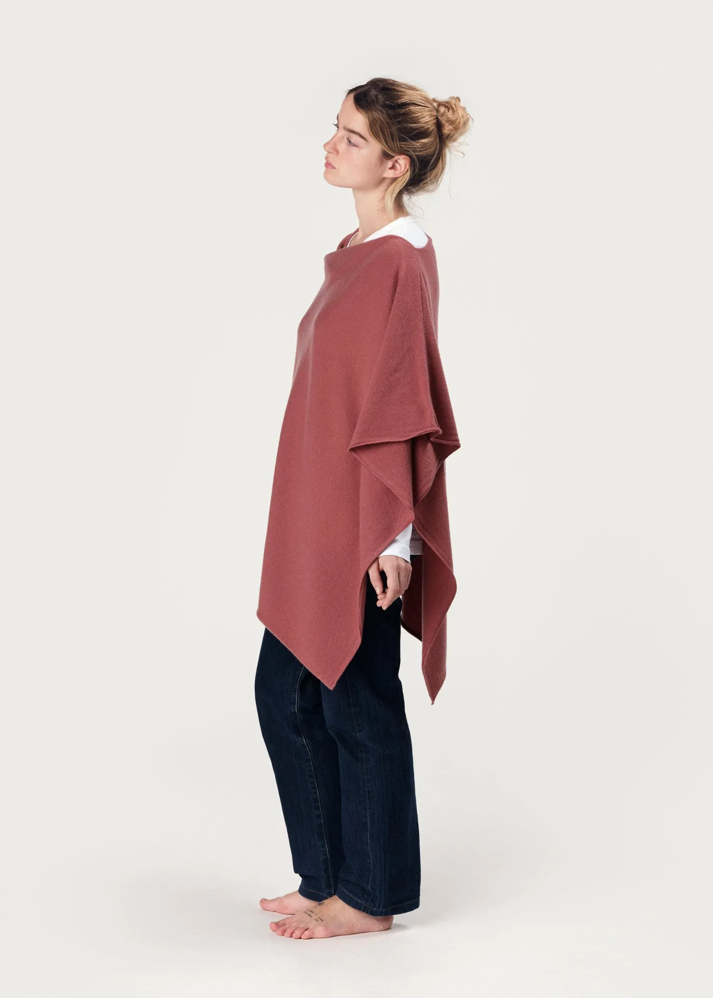 THE CLASSIC PONCHO | Desert rose