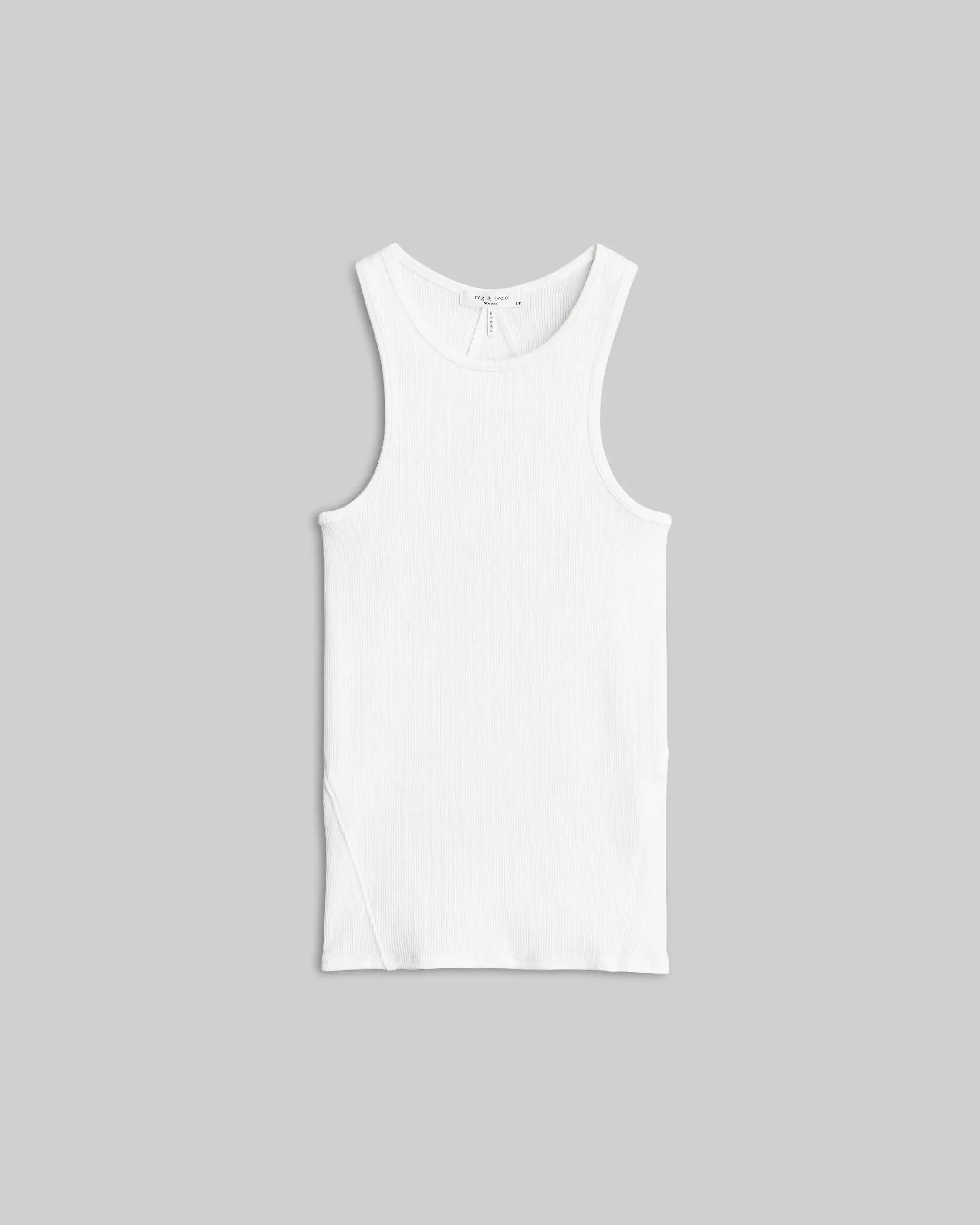 The Essential Rib Tank - White