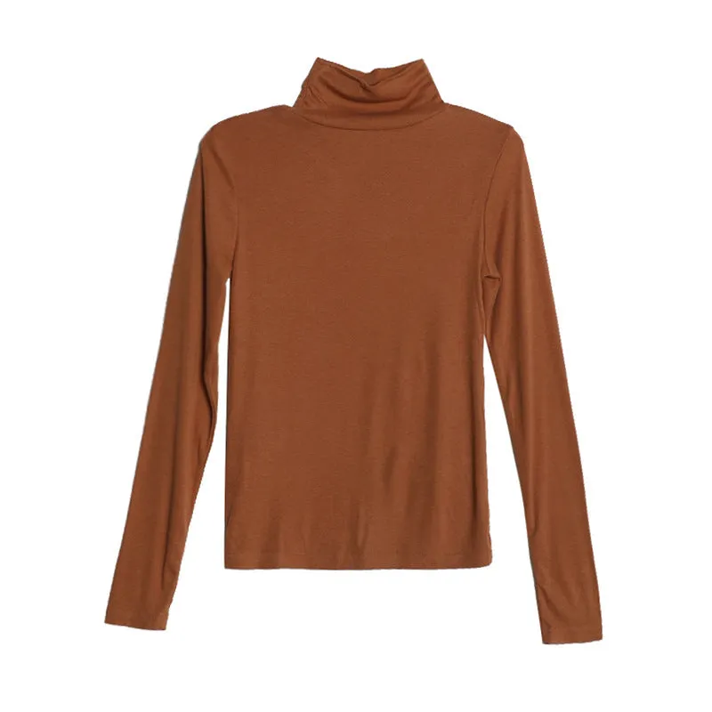 The Rock Turtleneck Bottoming Shirt Women's Autumn Long-Sleeved T-shirt