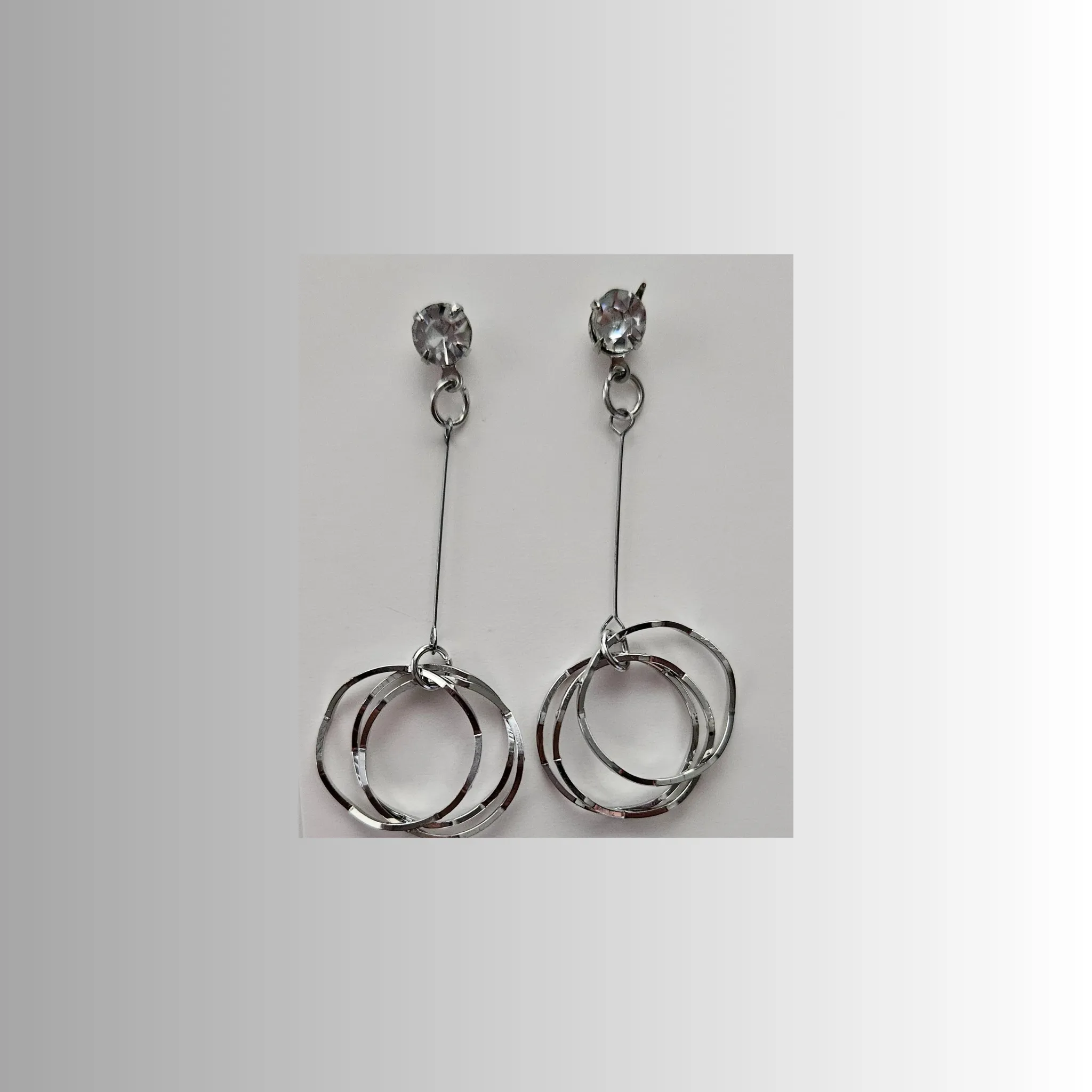 Three Rings Bar Drop Earrings