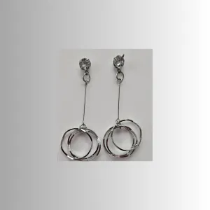 Three Rings Bar Drop Earrings