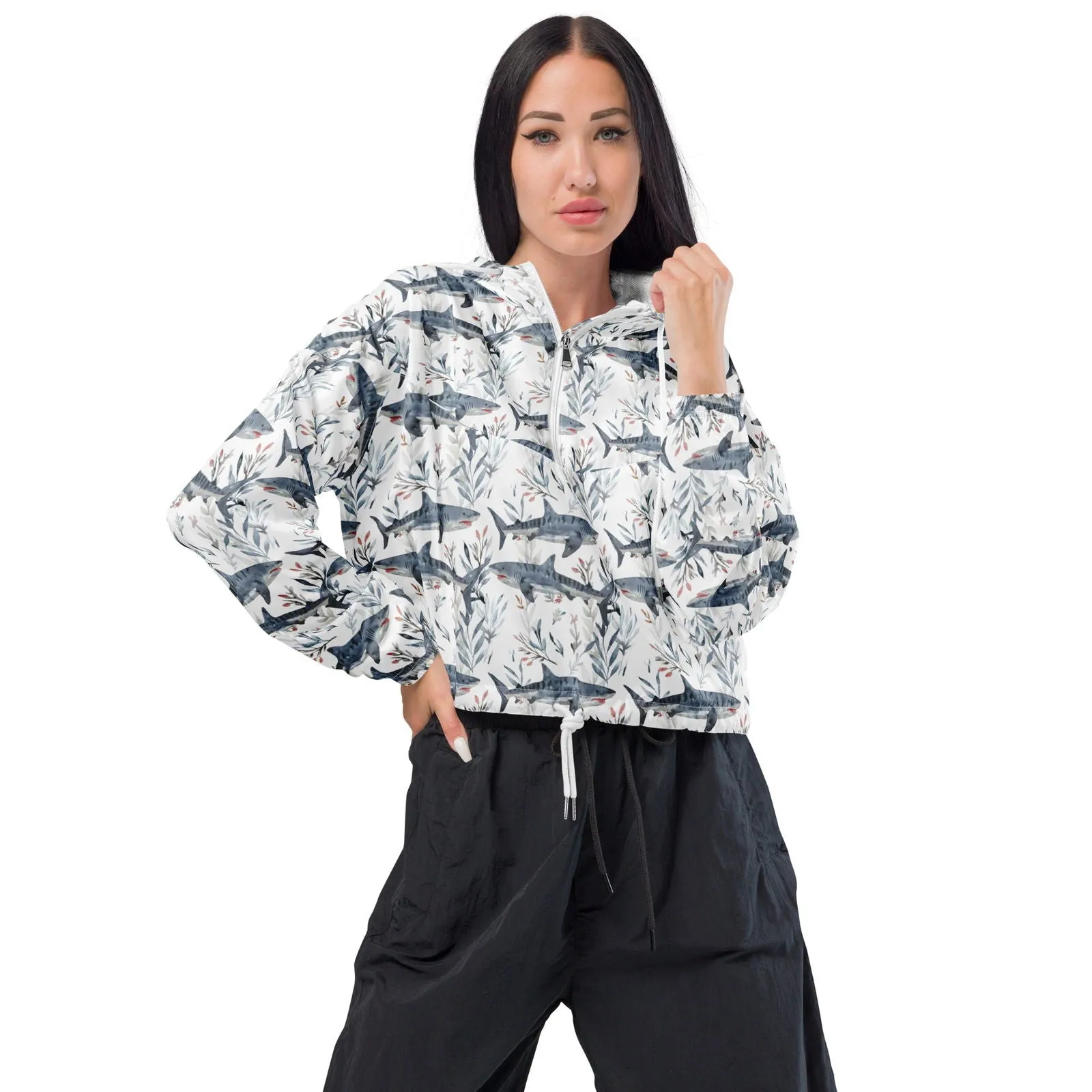 Tiger Shark Bloom Women’s cropped Windbreaker