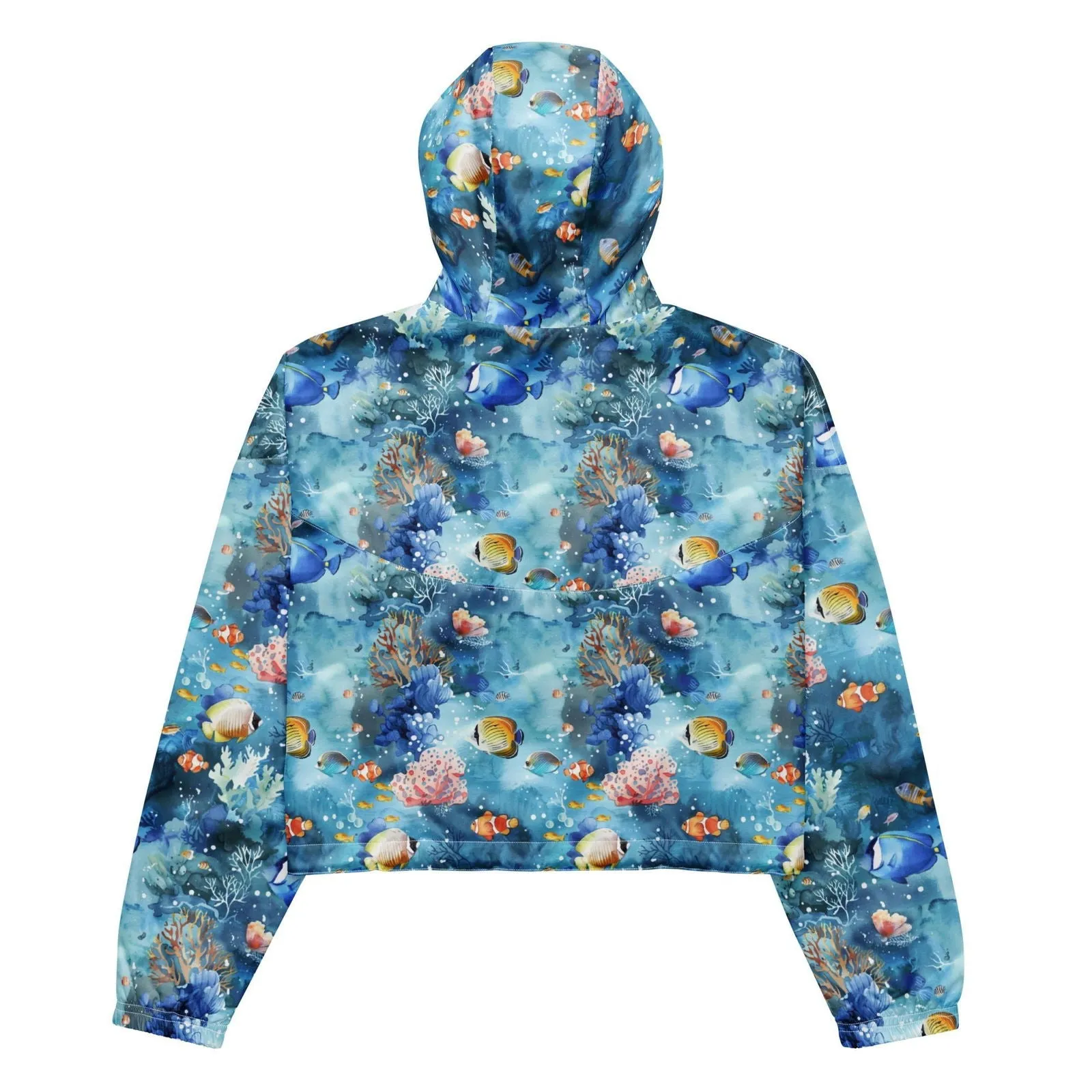 Tropical Reef Fish Women’s cropped Windbreaker