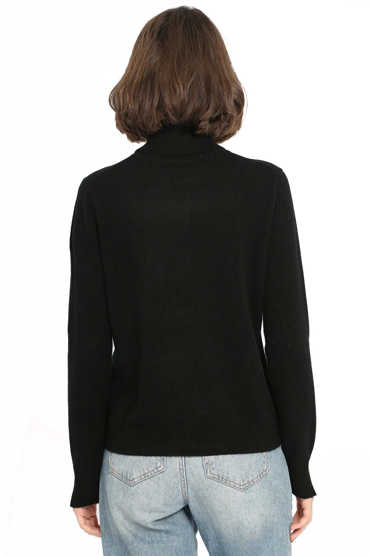 Turtleneck Pullover With Sleeve Slit Detail