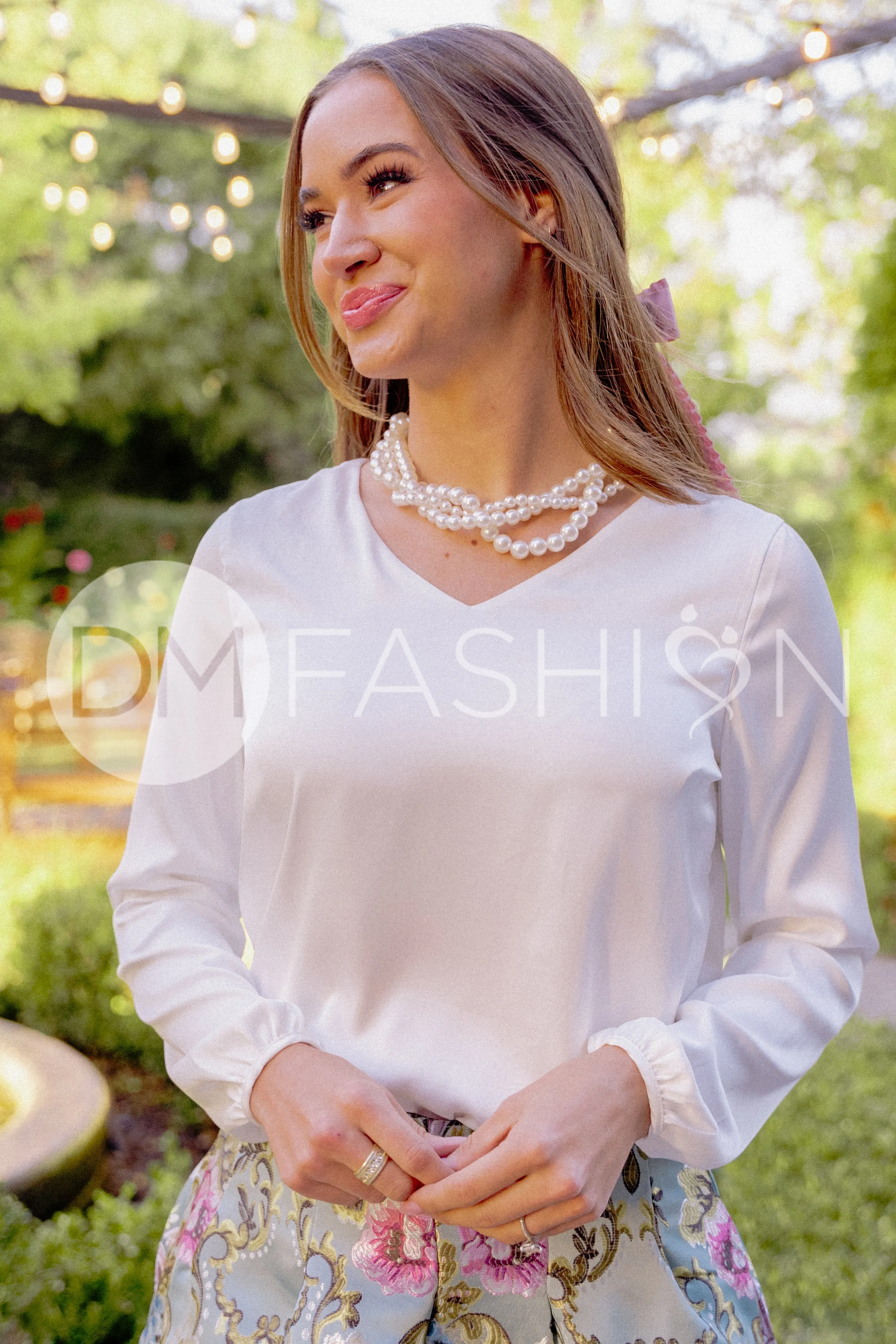 Up Town Blouse - White - DM Exclusive