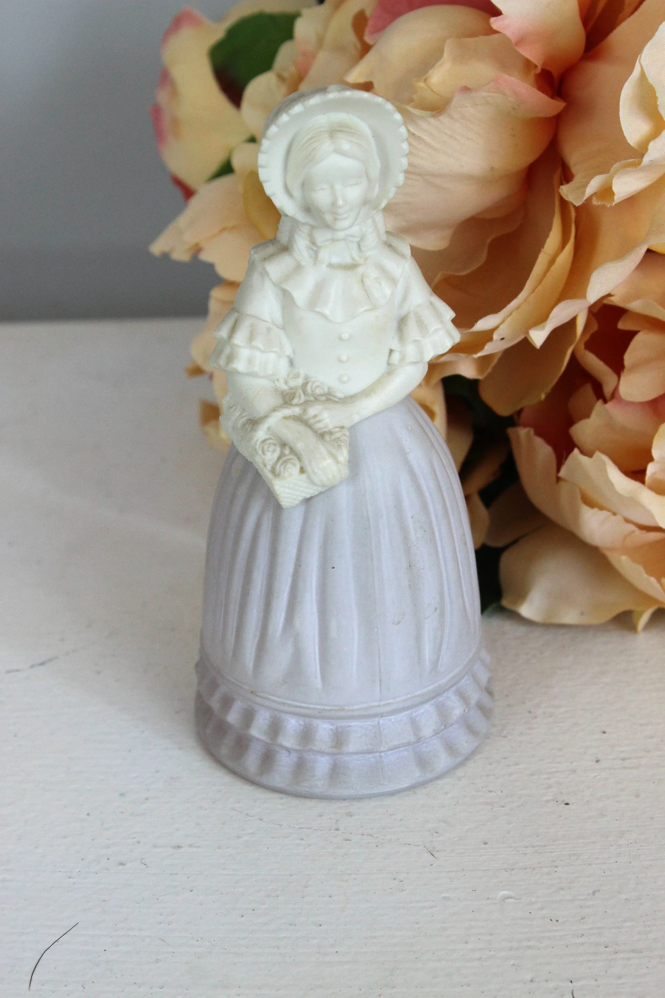 Vintage 1970s Avon Victorian Fashion Figurine in Field Flowers Cologne