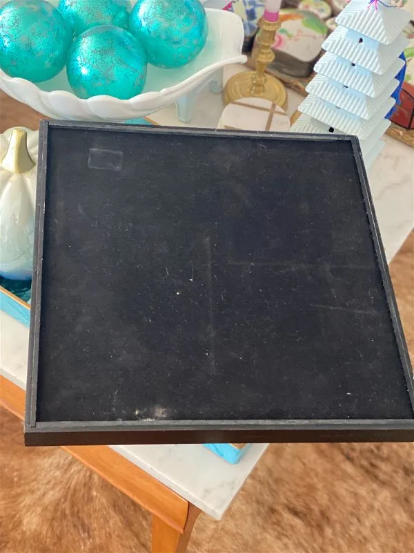 Vintage Black and Gold Serving Tray