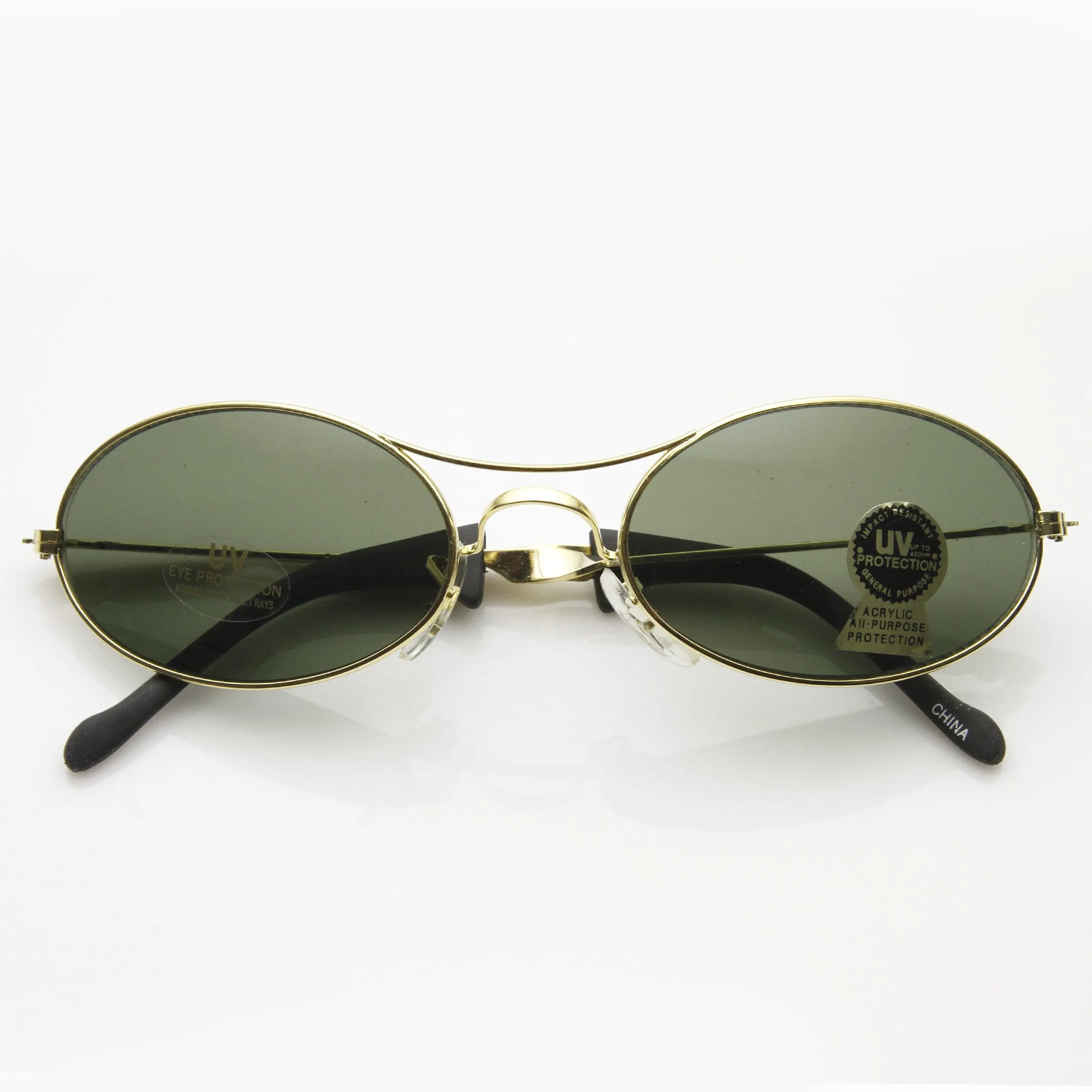 Vintage Deadstock Oval Metal Sunglasses 7017