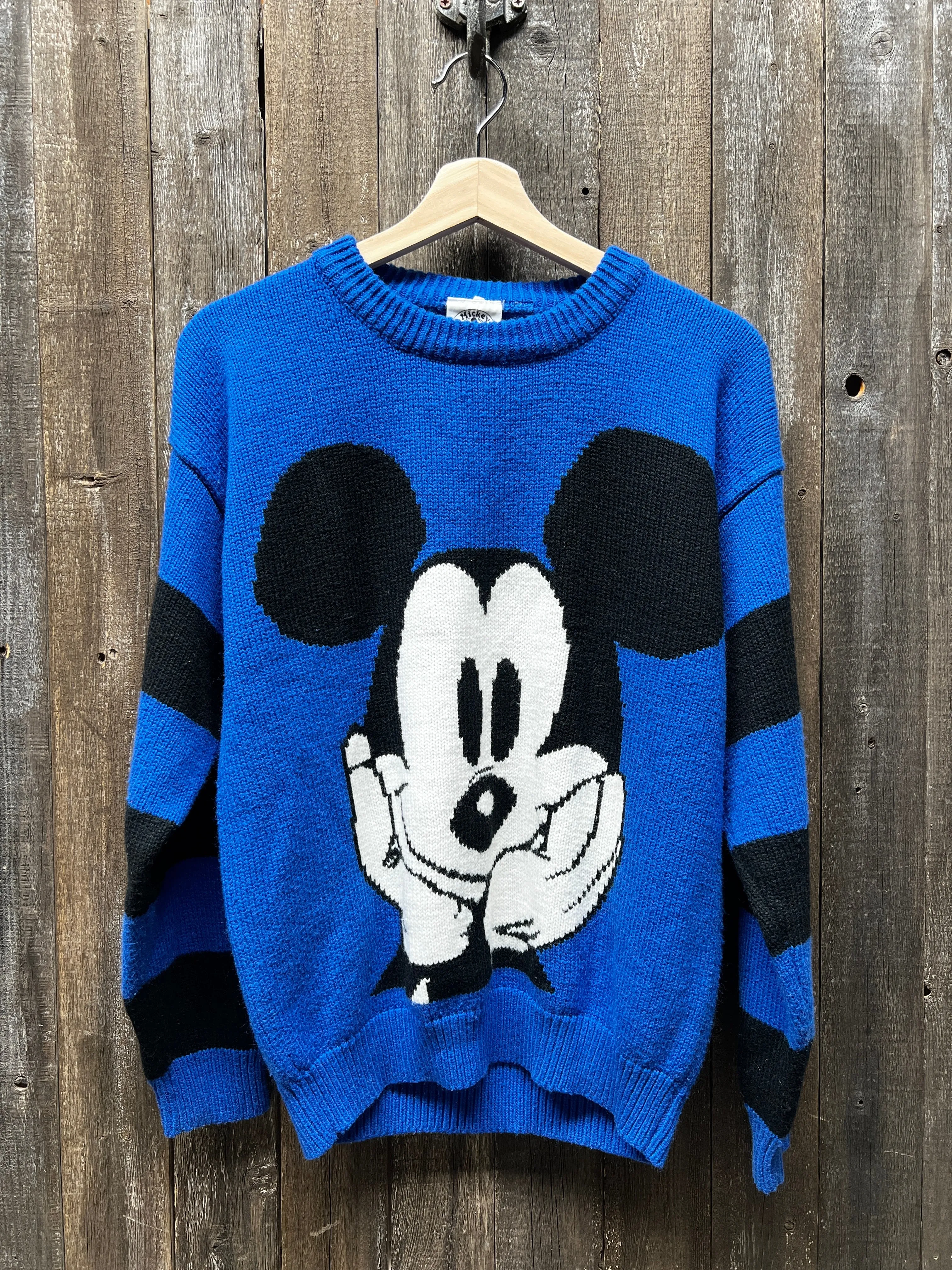 Vintage Mickey Sweater-M-Customize Your Embroidery Wording