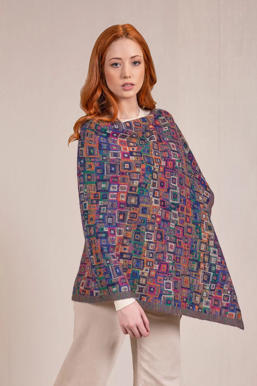 Vivaldi Poncho Baby Alpaca Color Multi