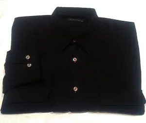 Windsor Lake Black Ultra Suede Fashion Shirt- Size L