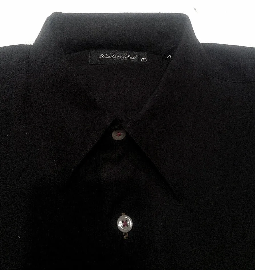 Windsor Lake Black Ultra Suede Fashion Shirt- Size L