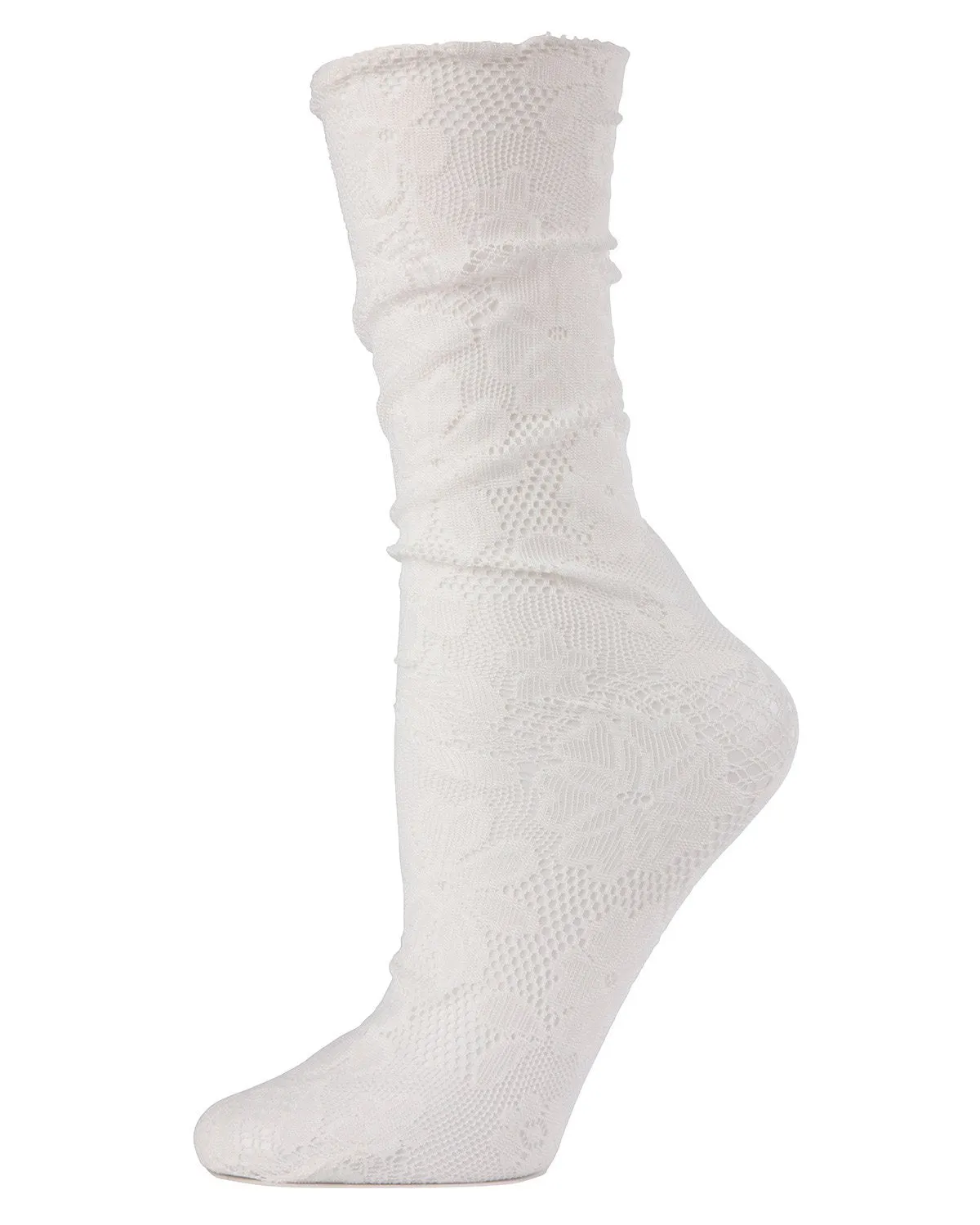 Women's Allure Lace Floral Slouch Socks