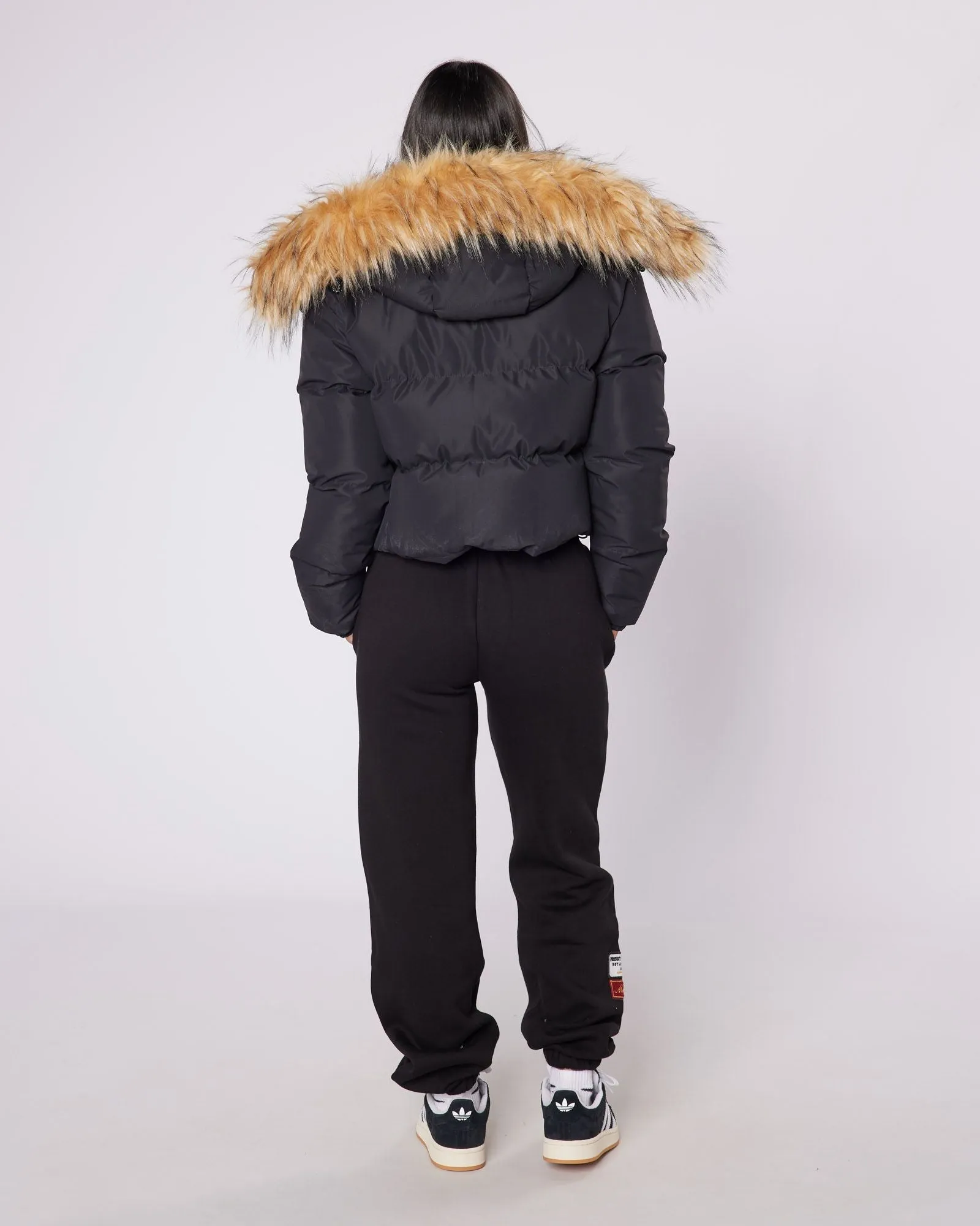 Women's Black Cropped OG Puffer Jacket