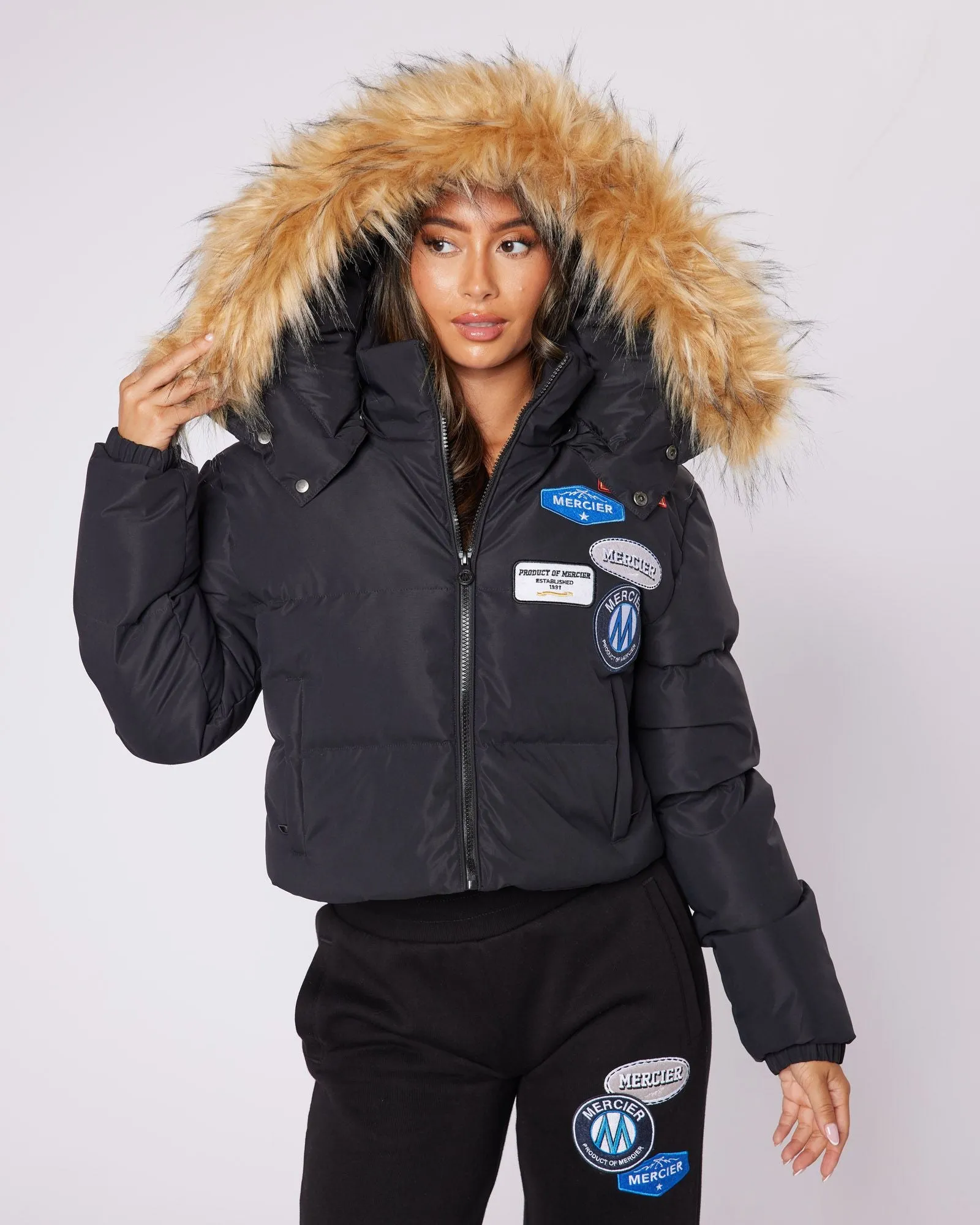 Women's Black Cropped OG Puffer Jacket