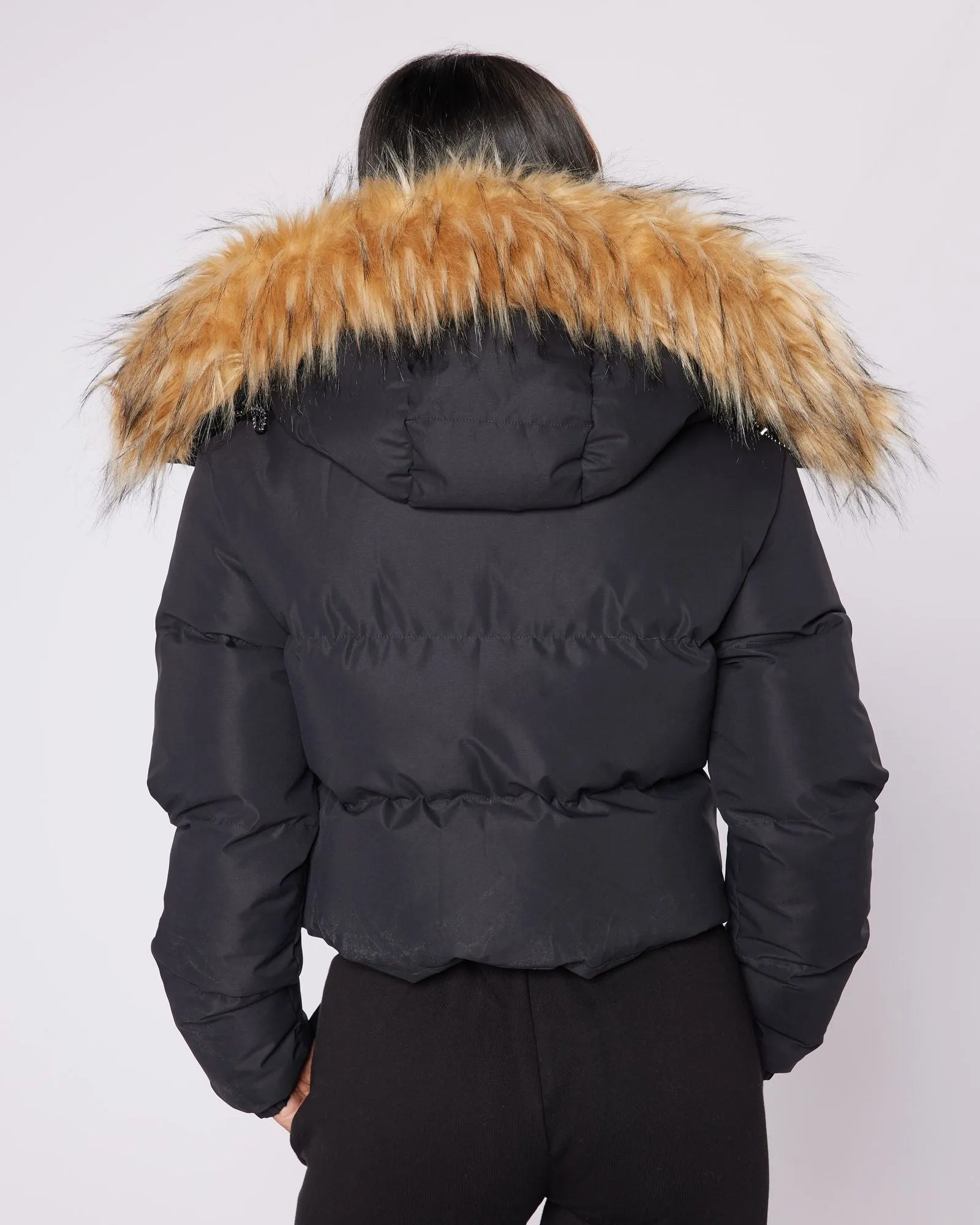 Women's Black Cropped OG Puffer Jacket