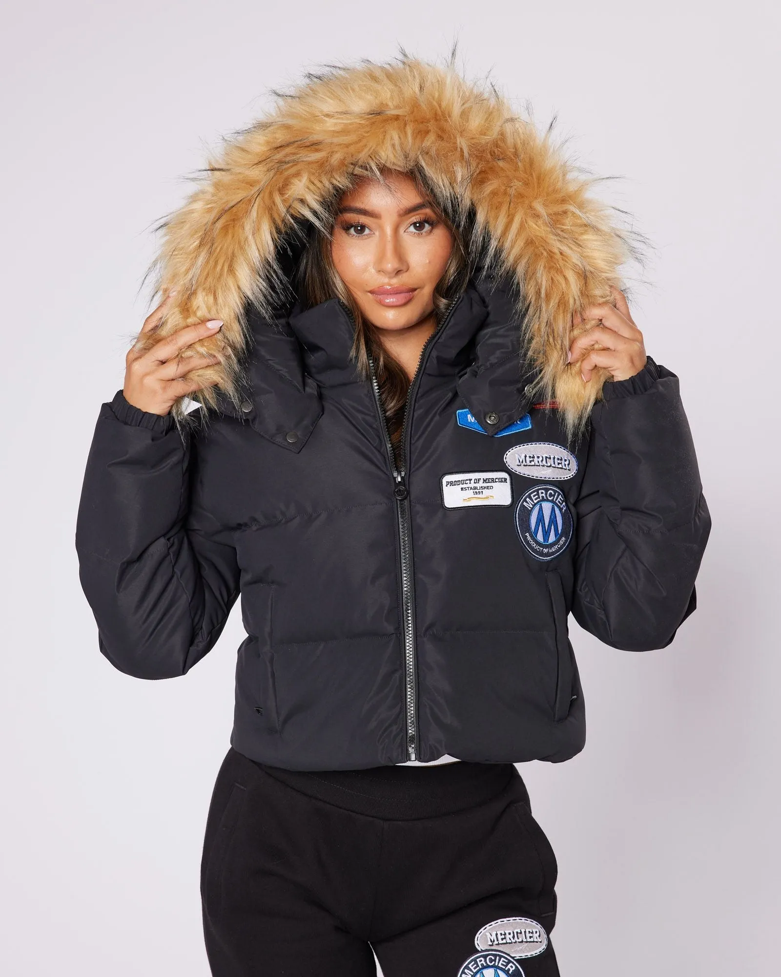 Women's Black Cropped OG Puffer Jacket